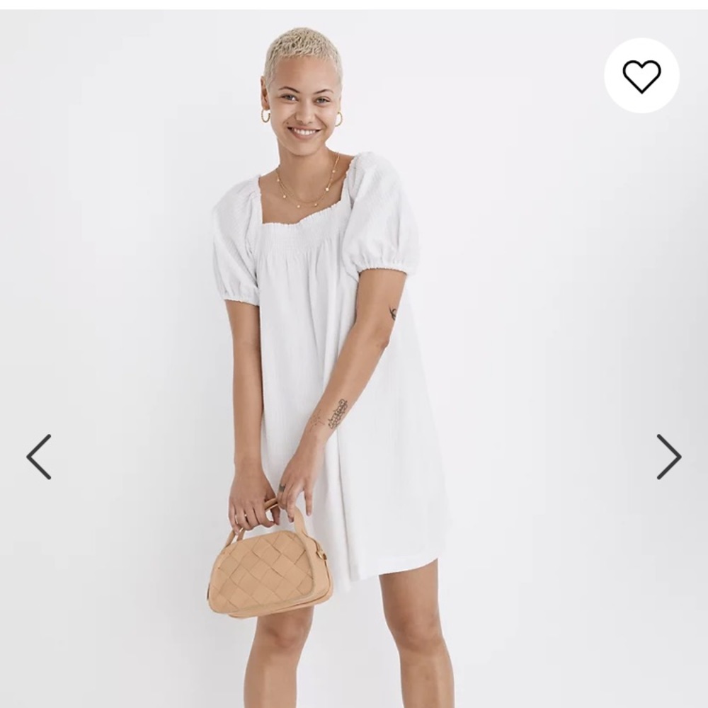 Madewell Puff Sleeve White dress